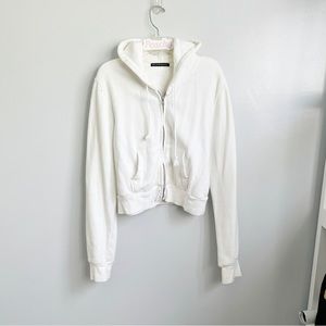 brandy melville white crystal hoodie